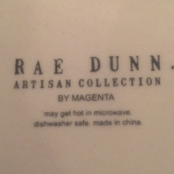 Rae Dunn 8” Plate w Owl in Earmuffs “Let it Snow” - Picture 3 of 4